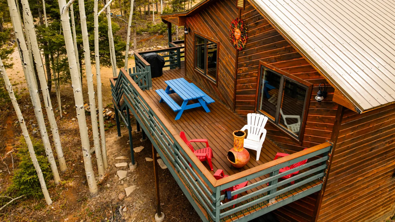 Drone view of patio